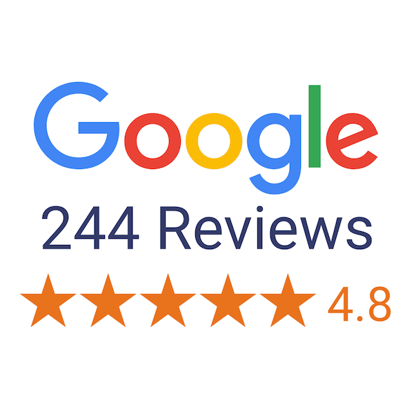 244 Google Reviews Badge